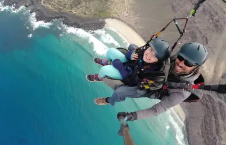 paragliding lanzarote tandem flight